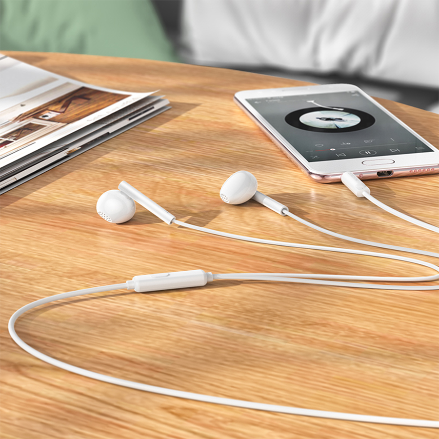 Проводные наушники BOROFONE BM76 Ocean, Jack 3.5mm, 1.2 м, белый фото