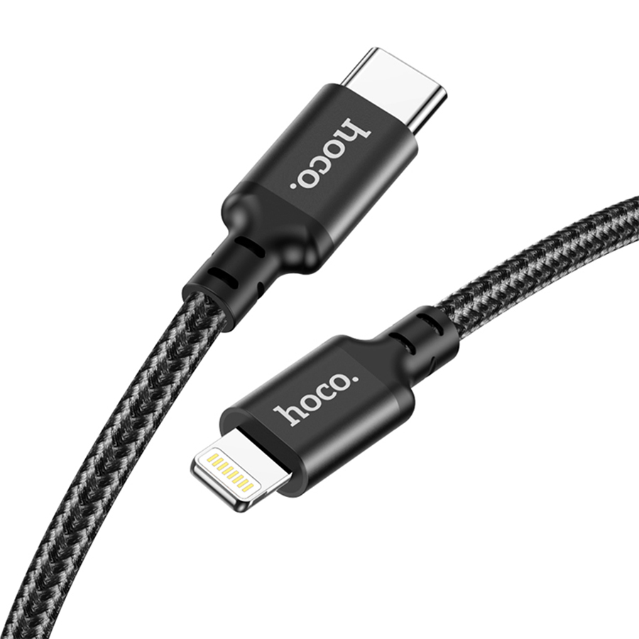 Кабель USB-C HOCO X14 Double speed Type-C - Lightning, 3A, 20W, 1 м, черный фото