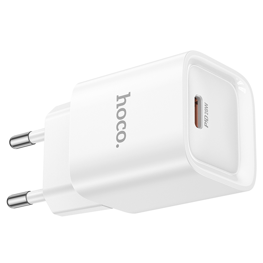 Сетевое зарядное устройство HOCO C146A Charm 1xUSB-C, 20W, белый фото