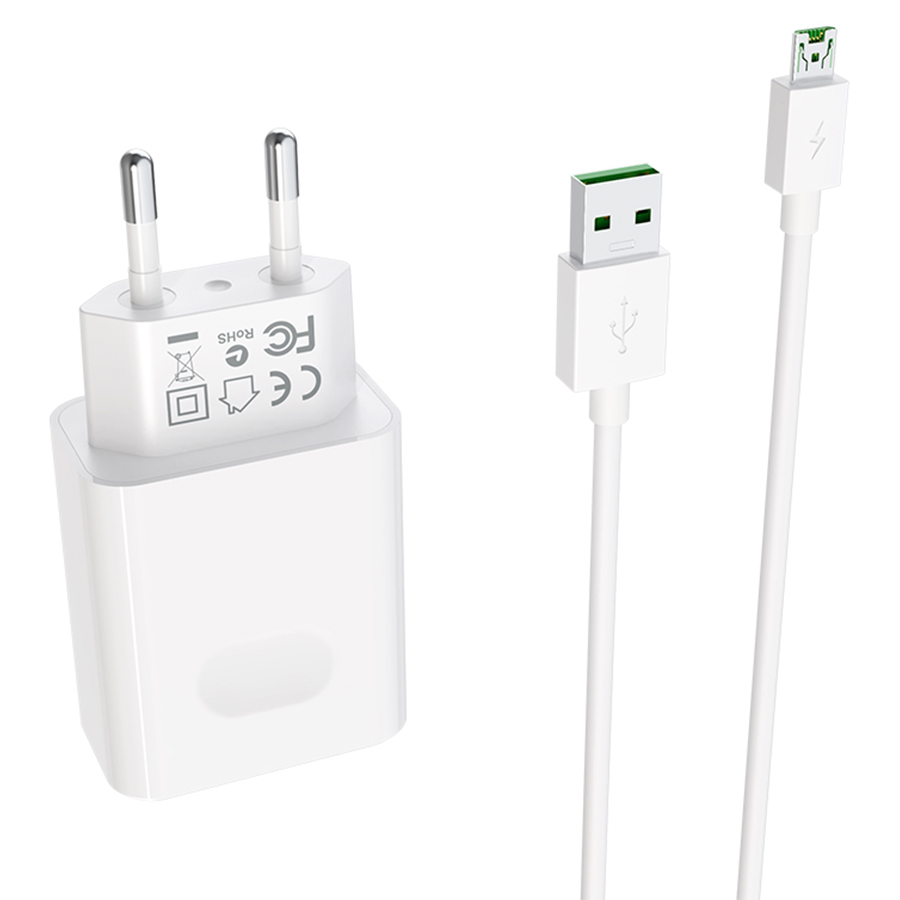 Сетевое зарядное устройство BOROFONE BA32A Bright power 1xUSB с Кабелем USB - Micro, 3A, 18W, белый фото