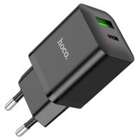 Сетевое зарядное устройство HOCO N28 Founder 1xUSB + 1xUSB-C, 20W, черный фото