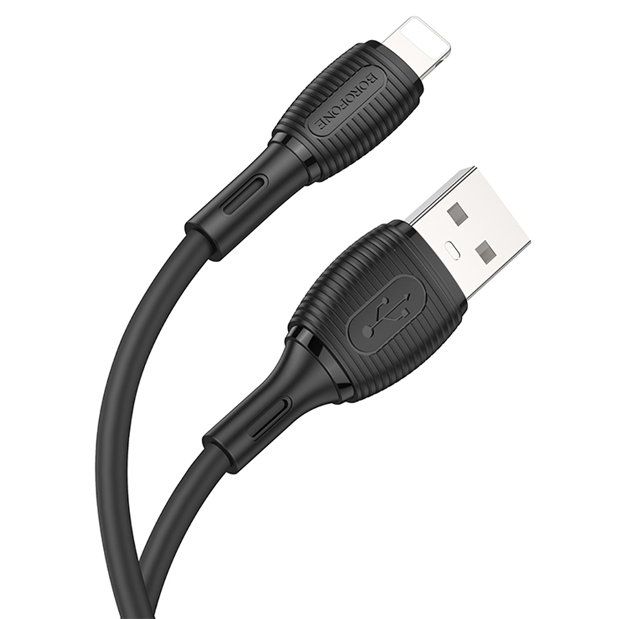 Кабель USB BOROFONE BX86 Advantage USB - Lightning, 2.4А, 1 м, черный оптом недорого с доставкой Кабель USB BOROFONE BX86 Advantage USB - Lightning, 2.4А, 1 м, черный фото