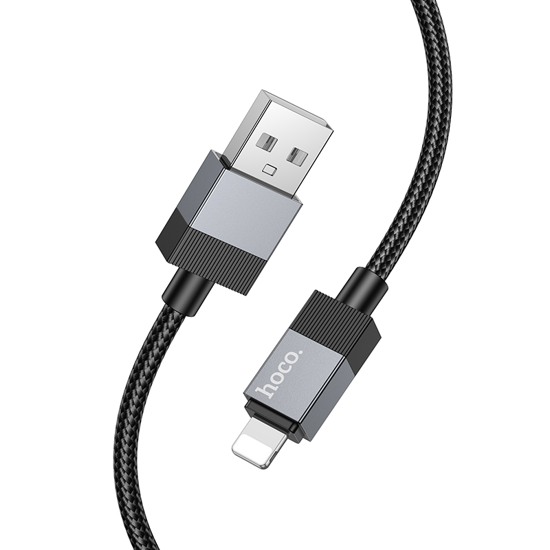 Кабель USB HOCO X110 Honorific USB - Lightning, 2.4А, 1 м, черный фото