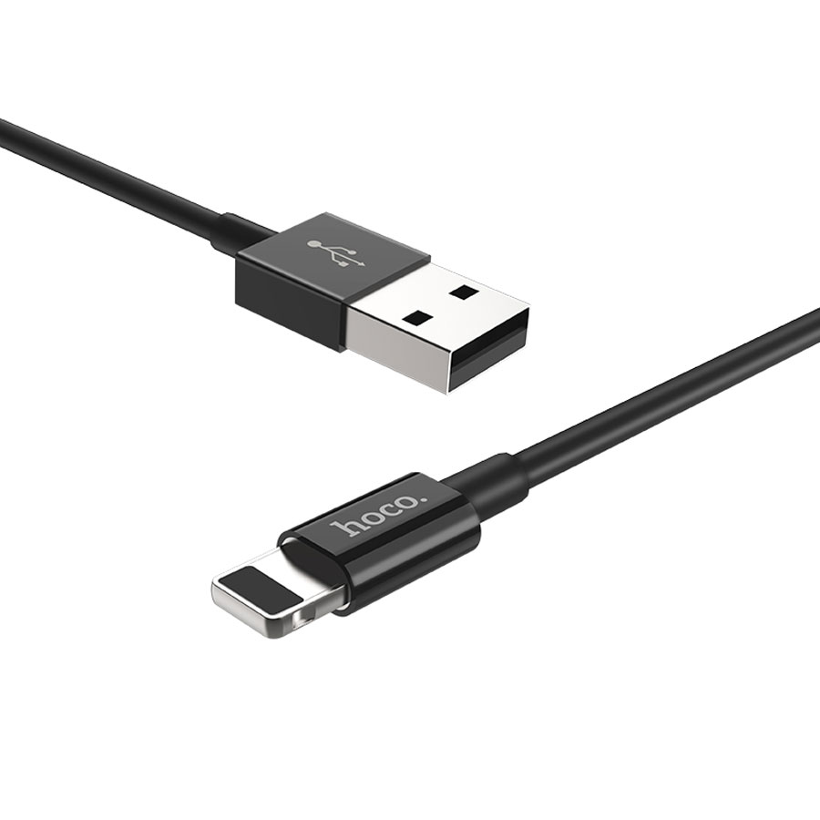 Кабель USB HOCO X23 Skilled USB - Lightning, 2.1А, 1 м, черный фото