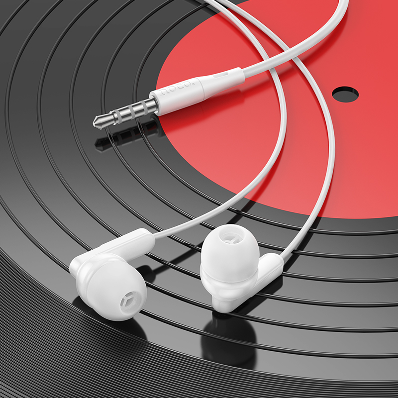 Проводные наушники HOCO M121 Bright, Jack 3.5mm, 1.2 м, белый фото