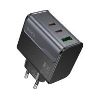 Сетевое зарядное устройство HOCO CS75A Star 1xUSB + 2xUSB-C, 70W, черный фото