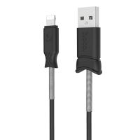 Кабель USB HOCO X24 Pisces USB - Lightning, 2.4А, 1 м, черный фото