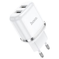 Сетевое зарядное устройство HOCO N4 Aspiring 2xUSB, 2.4A, 10.8W, белый фото