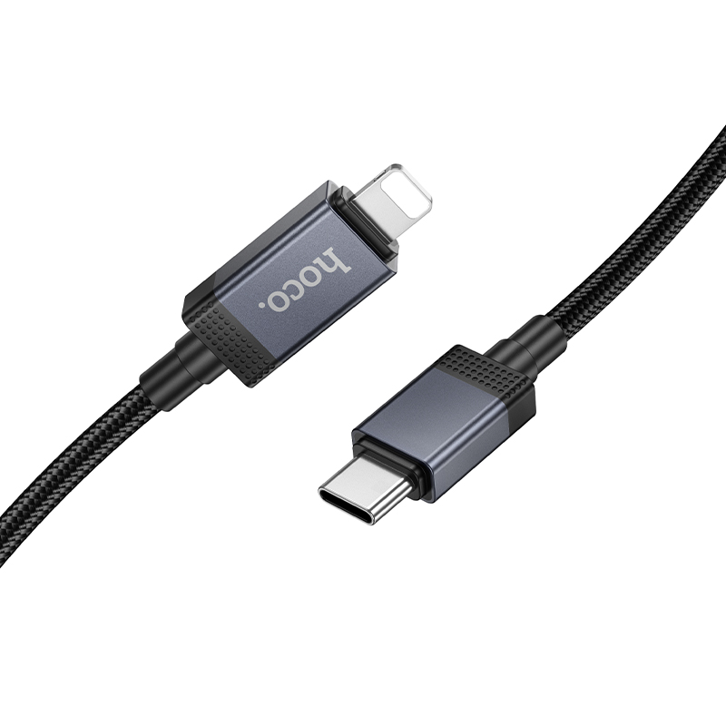 Кабель USB-C HOCO X118 Generous Type-C - Lightning, 27W, 1 м, черный фото