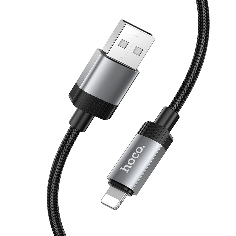 Кабель USB HOCO X117 Star USB - Lightning, 2.4А, 1 м, черный фото