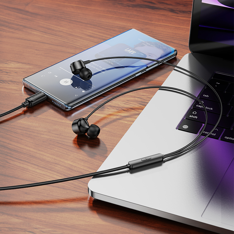 Проводные наушники BOROFONE BM94 Sonar, Type-C, 1.2 м, черный фото