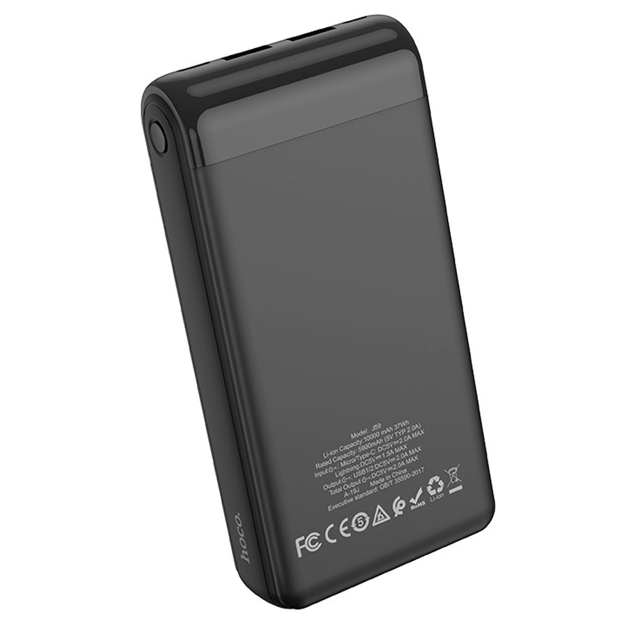 Портативный аккумулятор HOCO J59A Famous, 20000 мА⋅ч, черный фото