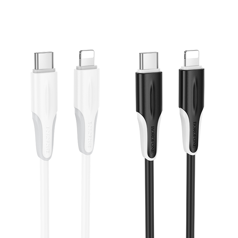 Кабель USB-C BOROFONE BX119 New Type-C - Lightning, 27W, 1 м, черный фото