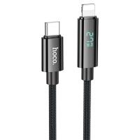 Кабель USB-C HOCO U125 Benefit Type-C - Lightning, 27W, 1.2 м, черный фото