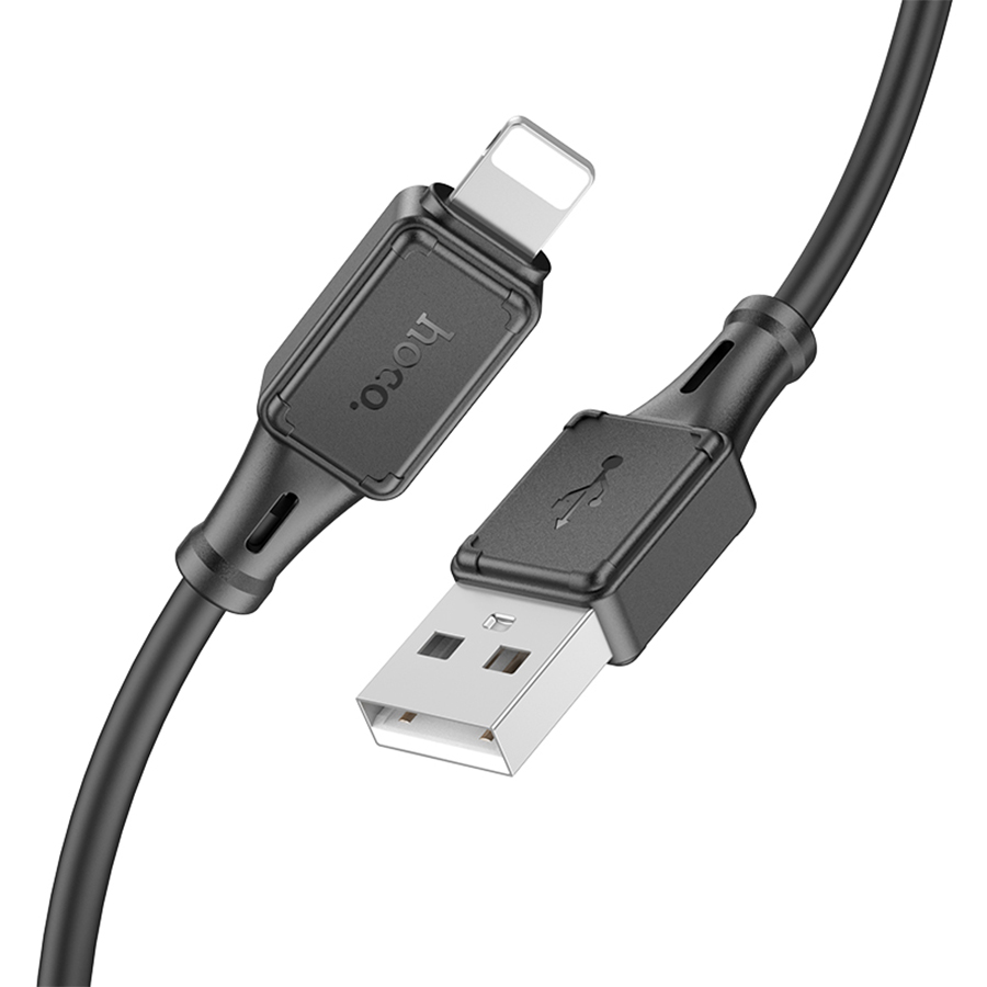 Кабель USB HOCO X101 Assistant USB - Lightning, 2.4А, 1 м, черный оптом недорого с доставкой Кабель USB HOCO X101 Assistant USB - Lightning, 2.4А, 1 м, черный фото