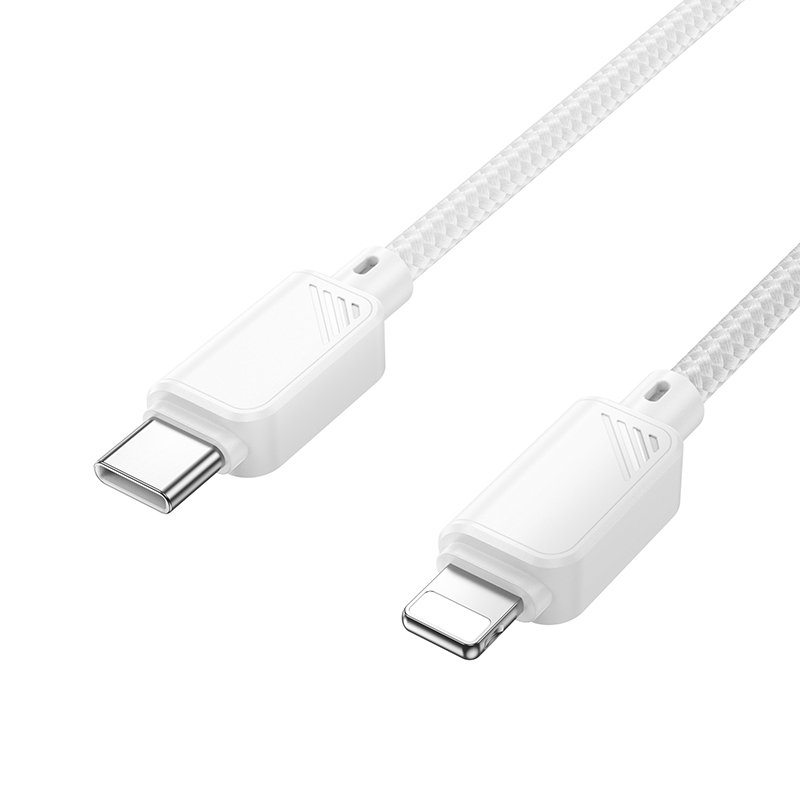 Кабель USB-C HOCO X113 Beneficio Type-C - Lightning, 27W, 1 м, белый фото