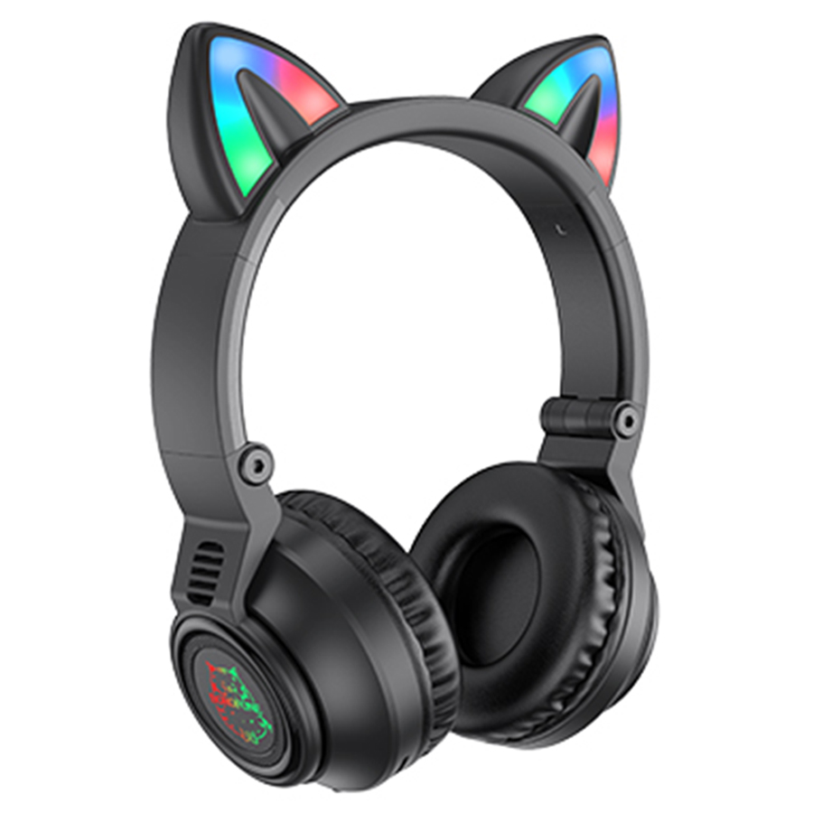Беспроводные наушники накладные BOROFONE BO18 Cat ear, Bluetooth, черный фото