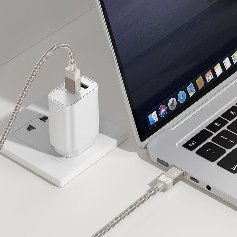 Кабель USB-C HOCO X110 Honorific Type-C - Type-C, 3A, 60W, 1 м, золотой фото