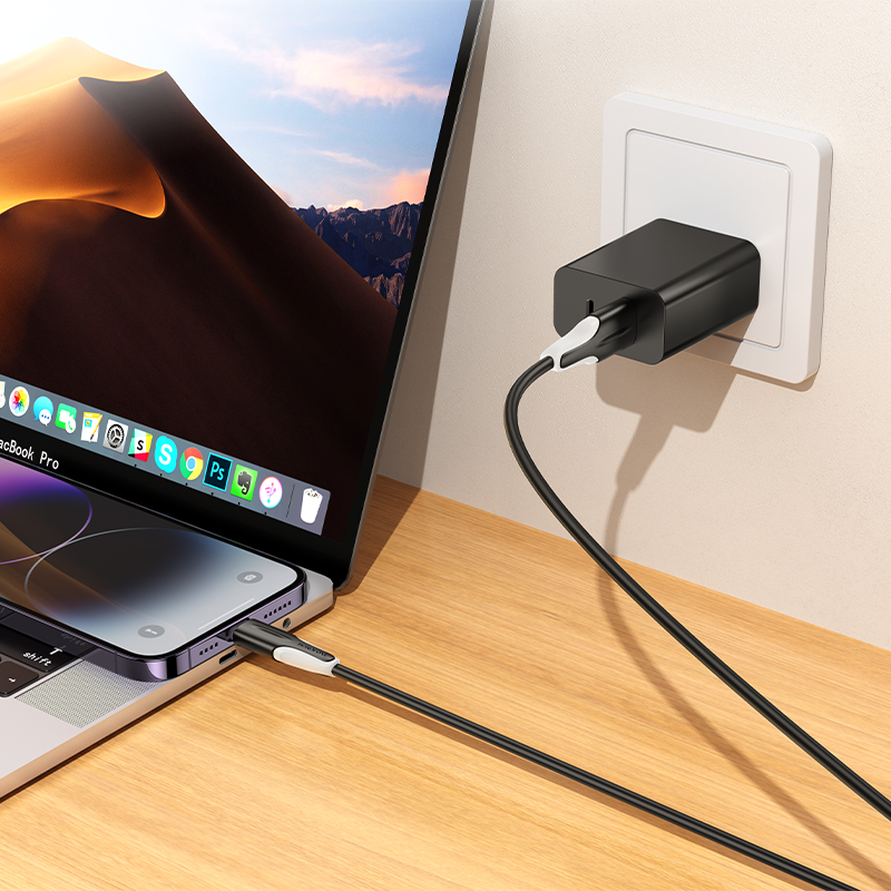 Кабель USB BOROFONE BX119 New USB - Lightning, 2.4А, 1 м, черный фото