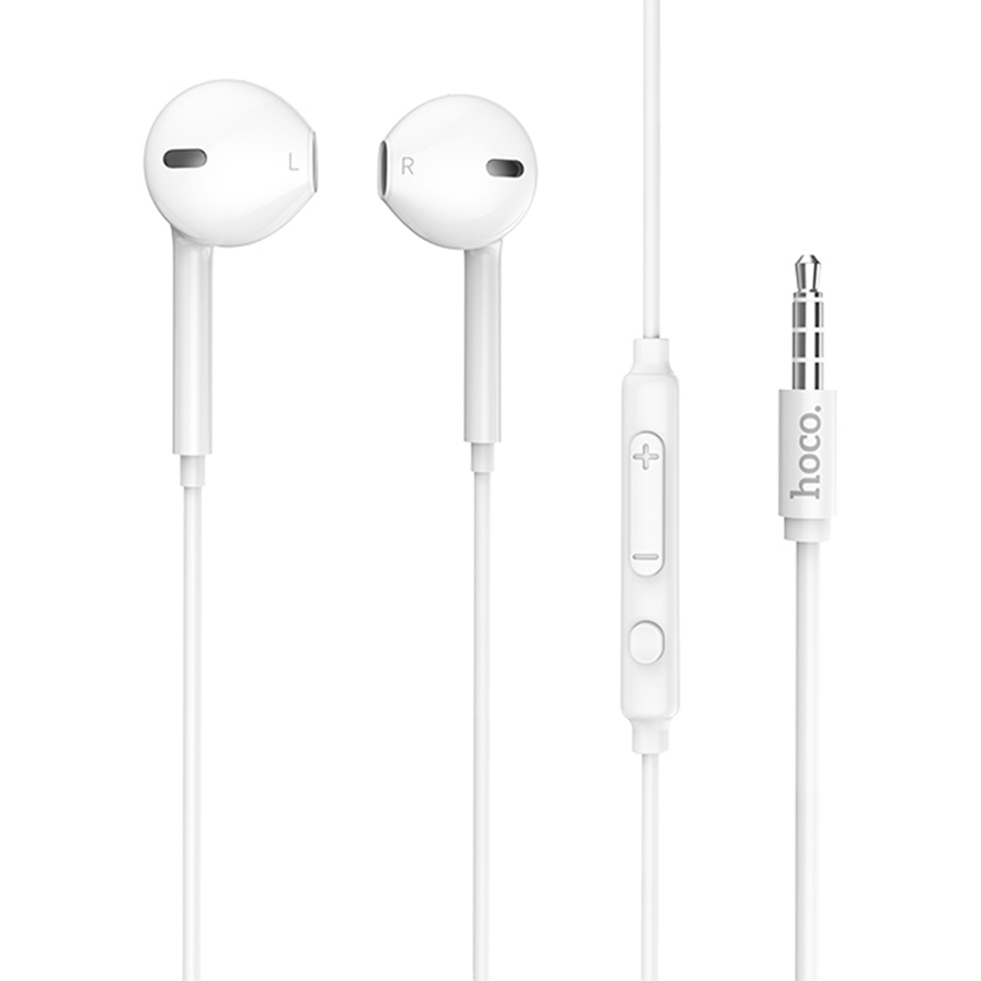 Проводные наушники HOCO M55 Memory, Jack 3.5mm, 1.2 м, белый фото
