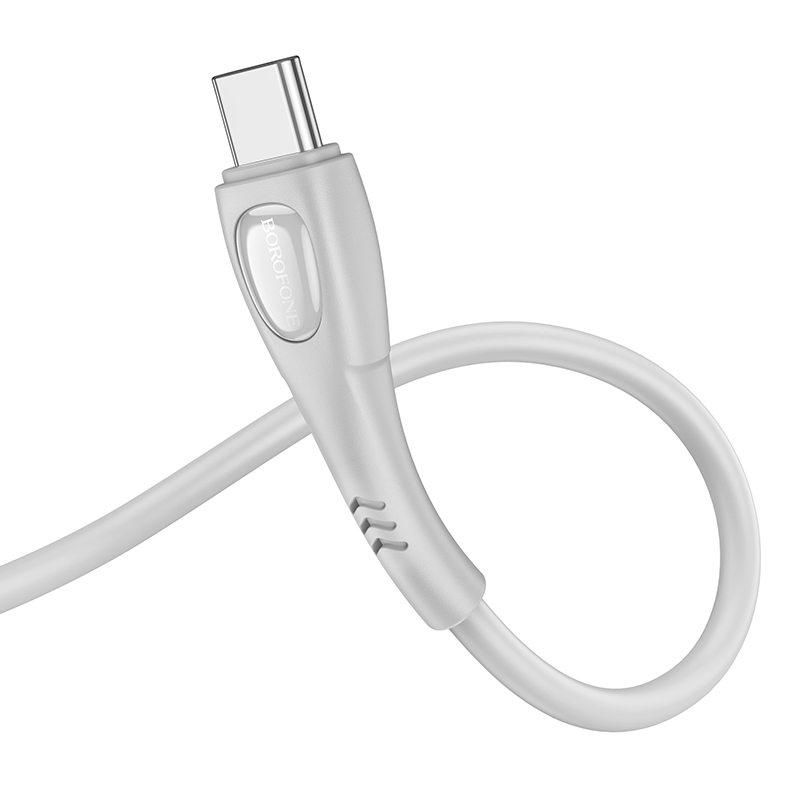 Кабель USB-C BOROFONE BX98 Superior Type-C - Type-C, 3A, 60W, 1 м, серый фото