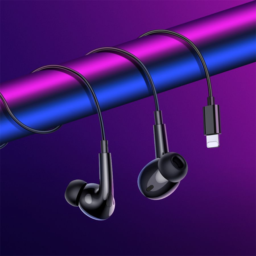 Проводные наушники HOCO M111 Pro Primero, Lightning, 1.2 м, черный фото