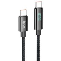 Кабель USB-C HOCO U125 Benefit Type-C - Type-C, 5A, 100W, 1.2 м, черный фото
