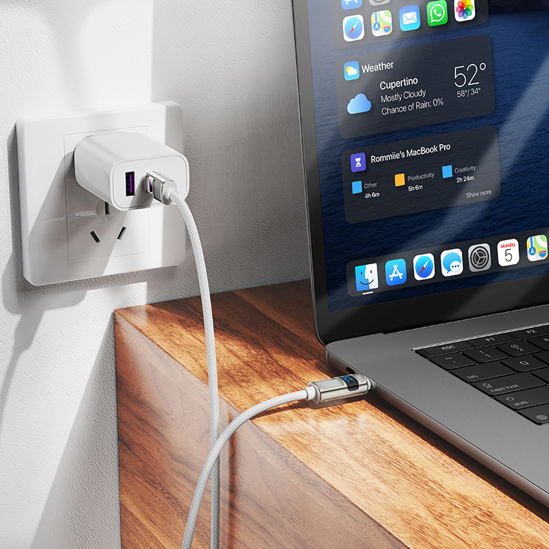 Кабель USB-C HOCO U137 Line Type-C - Type-C, 3A, 60W, 1.2 м, белый фото