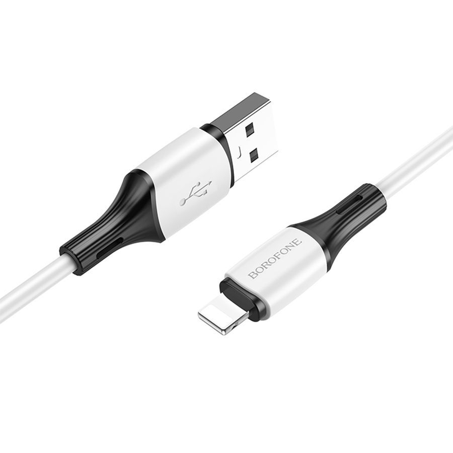 Кабель USB BOROFONE BX79 USB - Lightning, 2.4А, 1 м, белый фото