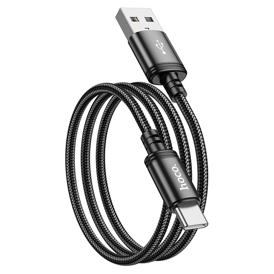 Кабель USB HOCO X89 Wind USB - Type-C, 3A, 1 м, черный фото