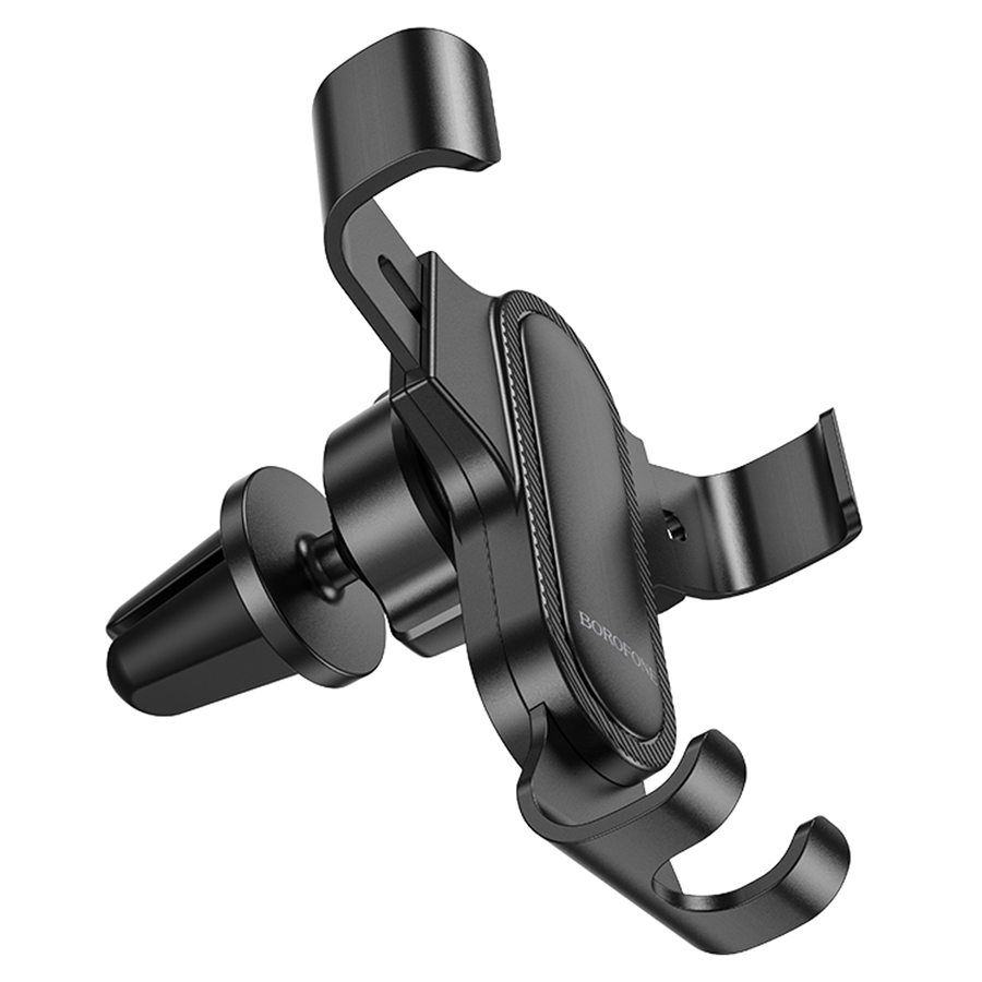 Автомобильный держатель BOROFONE BH74 Rock, зажимной, на воздуховод, черный фото