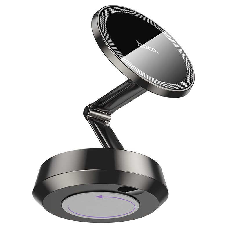 Автомобильный держатель HOCO H83 Metal, магнитный, на приборную панель, серый металлик фото