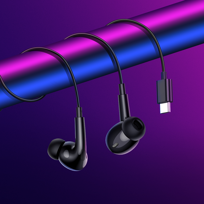 Проводные наушники BOROFONE BM100 Pro Fuente, Type-C, 1.2 м, черный фото