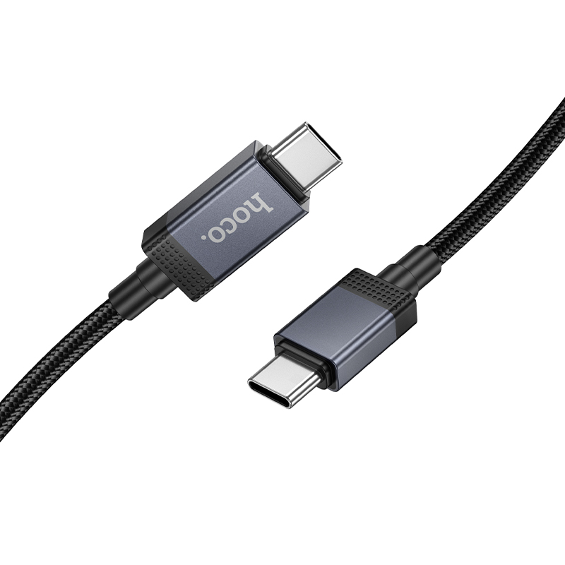 Кабель USB-C HOCO X118 Generous Type-C - Type-C, 3A, 60W, 1 м, черный фото