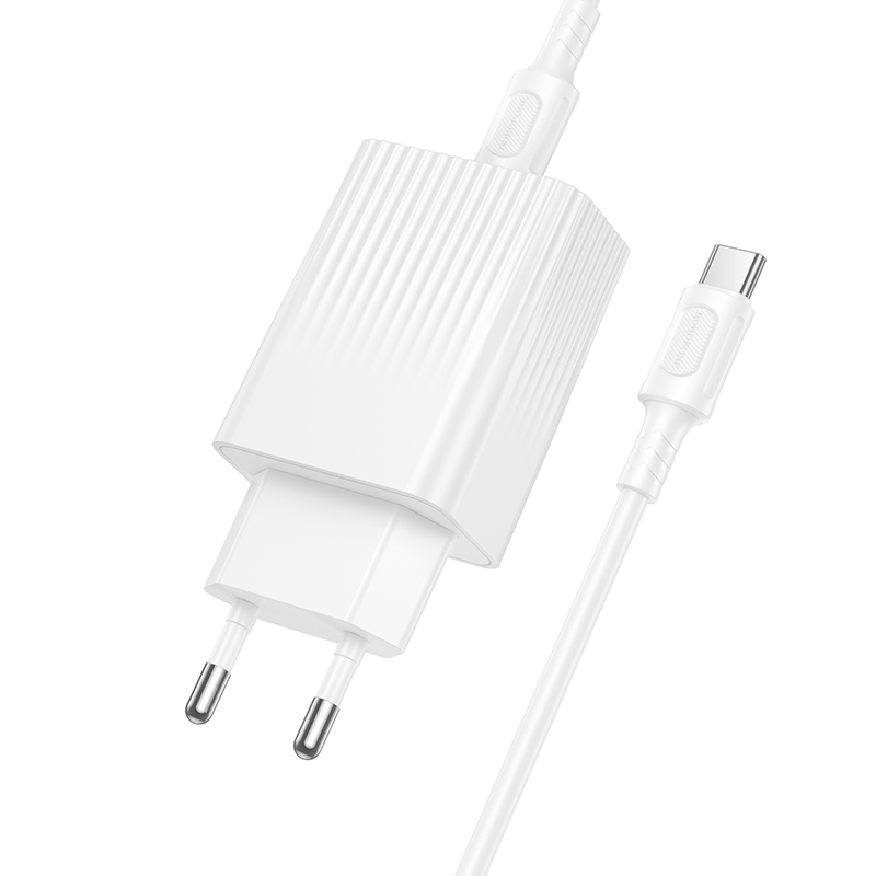 Сетевое зарядное устройство BOROFONE BAS73A Source 1xUSB-C с Кабелем Type-C - Type-C, 20W, белый фото