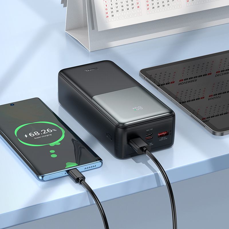 Портативный аккумулятор HOCO J136B Sirui, 22.5W, 30000 мА⋅ч, черный фото