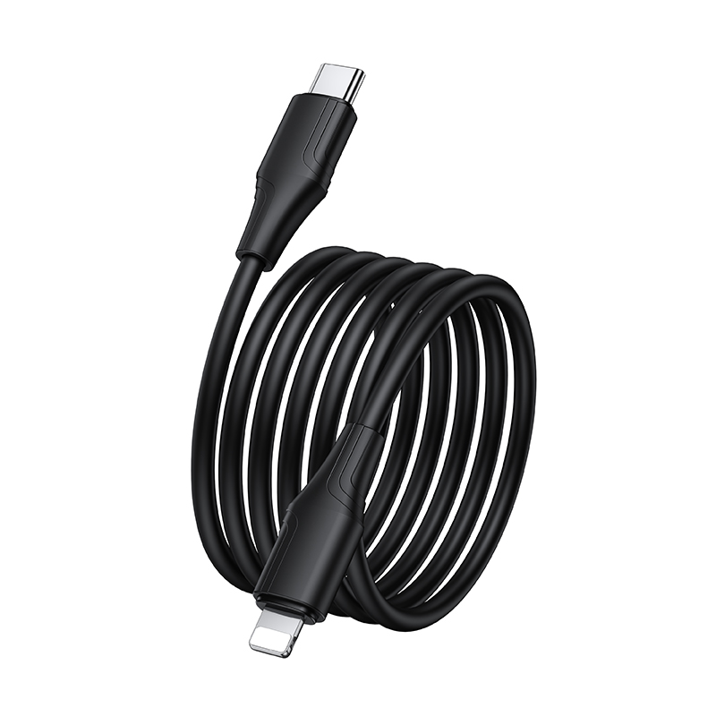 Кабель USB-C HOCO X124 Bien Type-C - Lightning, 27W, 1 м, черный фото