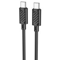 Кабель USB-C HOCO X88 Gratified Type-C - Type-C, 3A, 60W, 1 м, черный фото