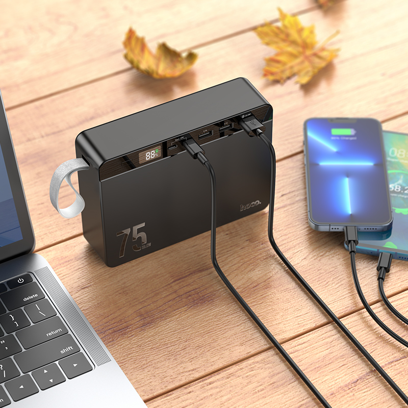 Портативный аккумулятор HOCO J94 Overlord, 22.5W, 75000 мА⋅ч, черный фото