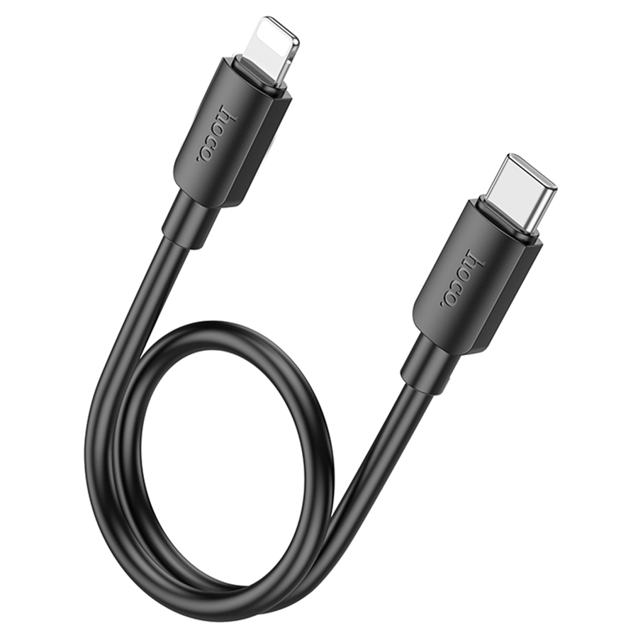 Кабель USB-C HOCO X96 Hyper Type-C - Lightning, 20W, 25 см, черный фото
