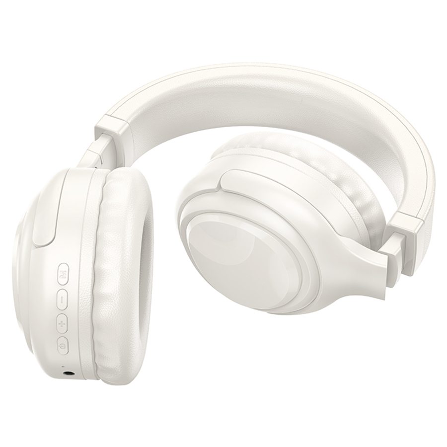 Беспроводные наушники накладные HOCO W48 Focus, Bluetooth, кремовый фото