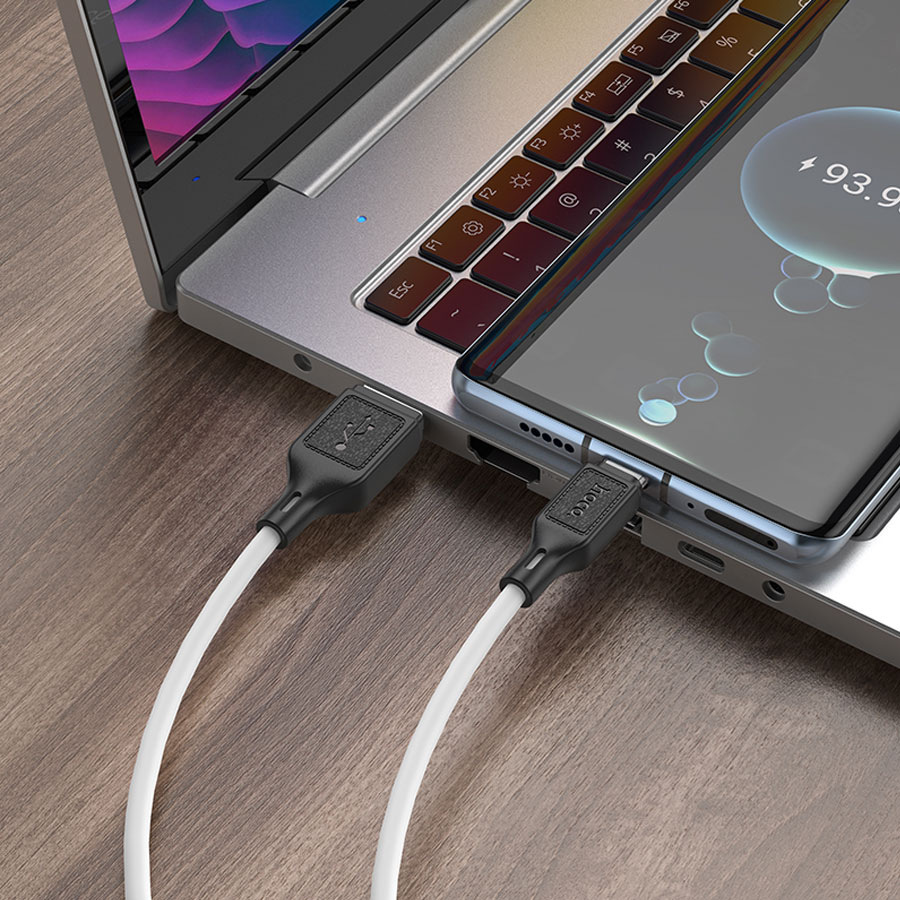 Кабель USB HOCO X90 Cool USB - Type-C, 2.4А, 1 м, белый фото