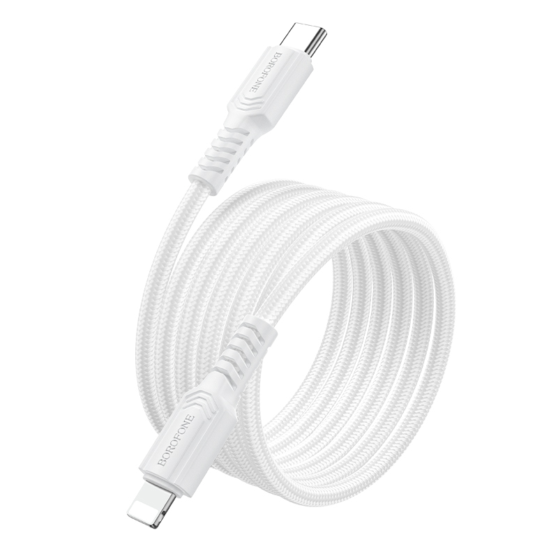 Кабель USB-C BOROFONE BX116 Certain Type-C - Lightning, 27W, 1 м, белый фото
