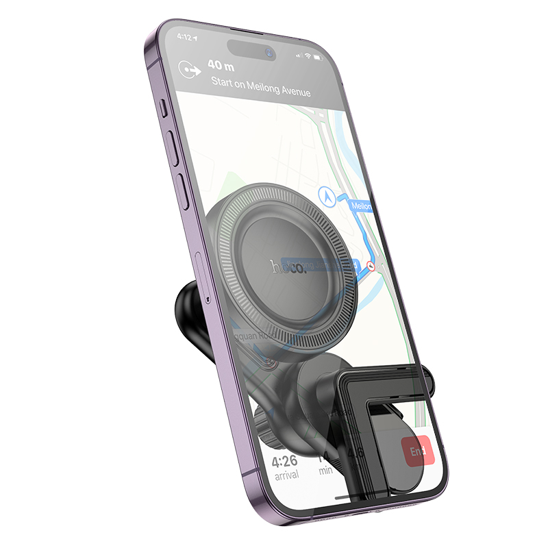 Автомобильный держатель HOCO H57 Show Ring, магнитный, на Автомобильный дисплей, черный фото