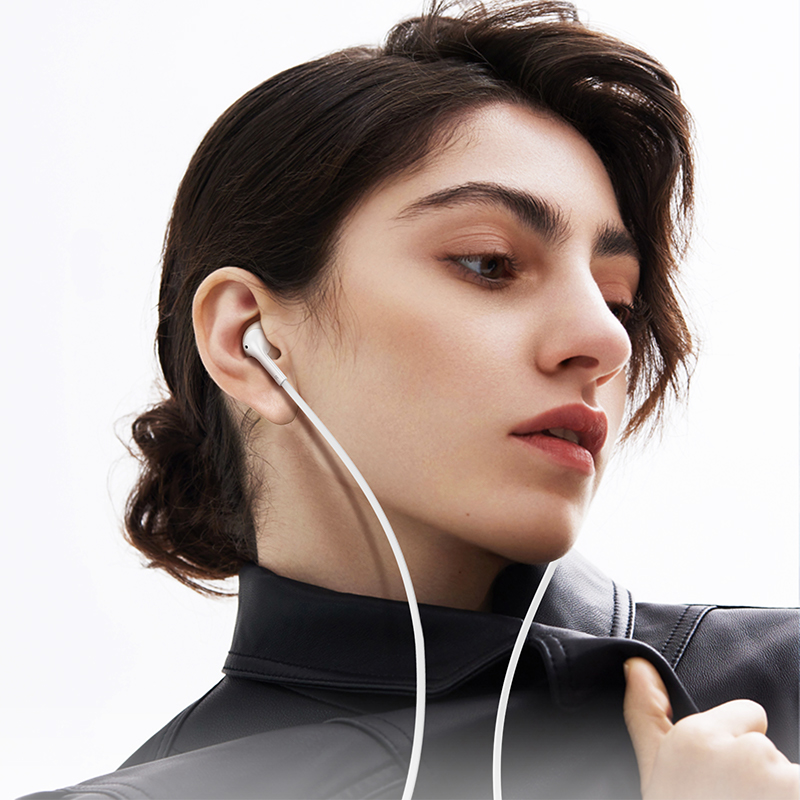 Проводные наушники HOCO M115 Sagacious, Lightning, 1.2 м, белый фото