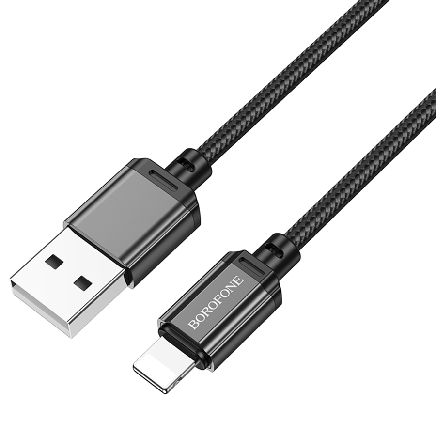 Кабель USB BOROFONE BX87 Sharp USB - Lightning, 2.4А, 2 м, черный оптом недорого с доставкой Кабель USB BOROFONE BX87 Sharp USB - Lightning, 2.4А, 2 м, черный фото