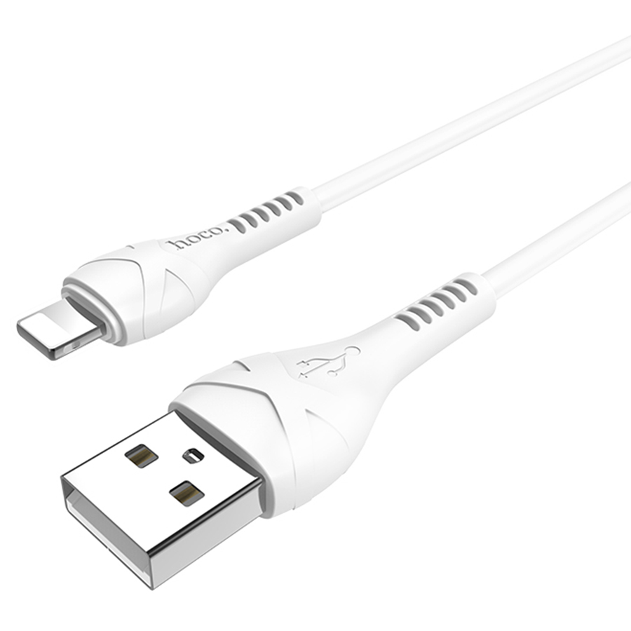 Кабель USB HOCO X37 Cool USB - Lightning, 2.4А, 1 м, белый фото