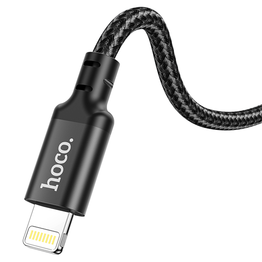 Кабель USB-C HOCO X14 Double speed Type-C - Lightning, 3A, 20W, 1 м, черный фото