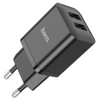Сетевое зарядное устройство HOCO N25 Maker 2xUSB, 2.1A, 10W, черный фото