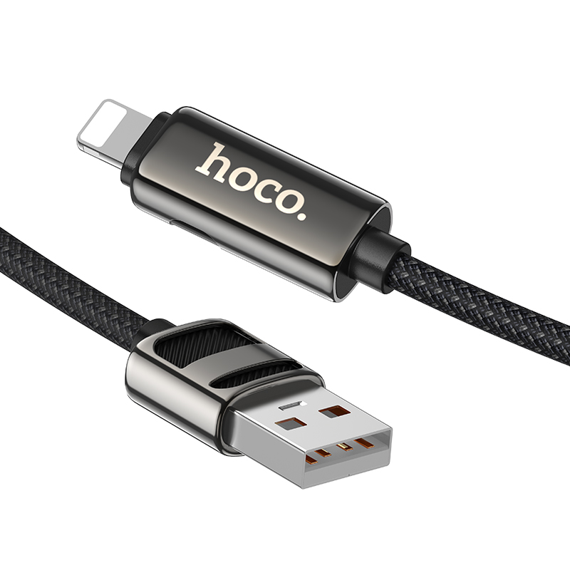 Кабель USB HOCO U137 Line USB - Lightning, 2.4А, 12W, 1.2 м, черный фото
